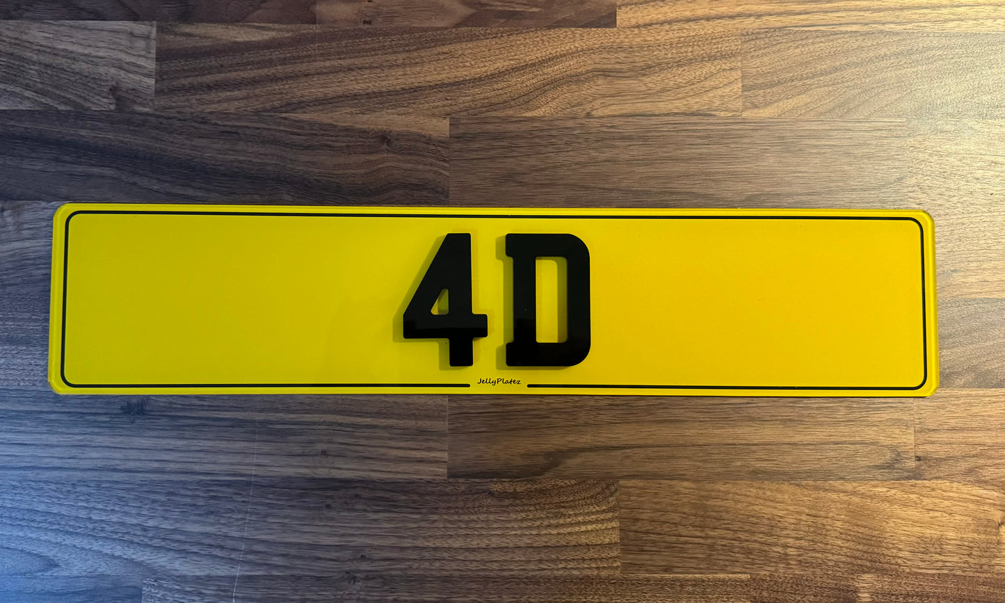 4D 3MM Number Plates