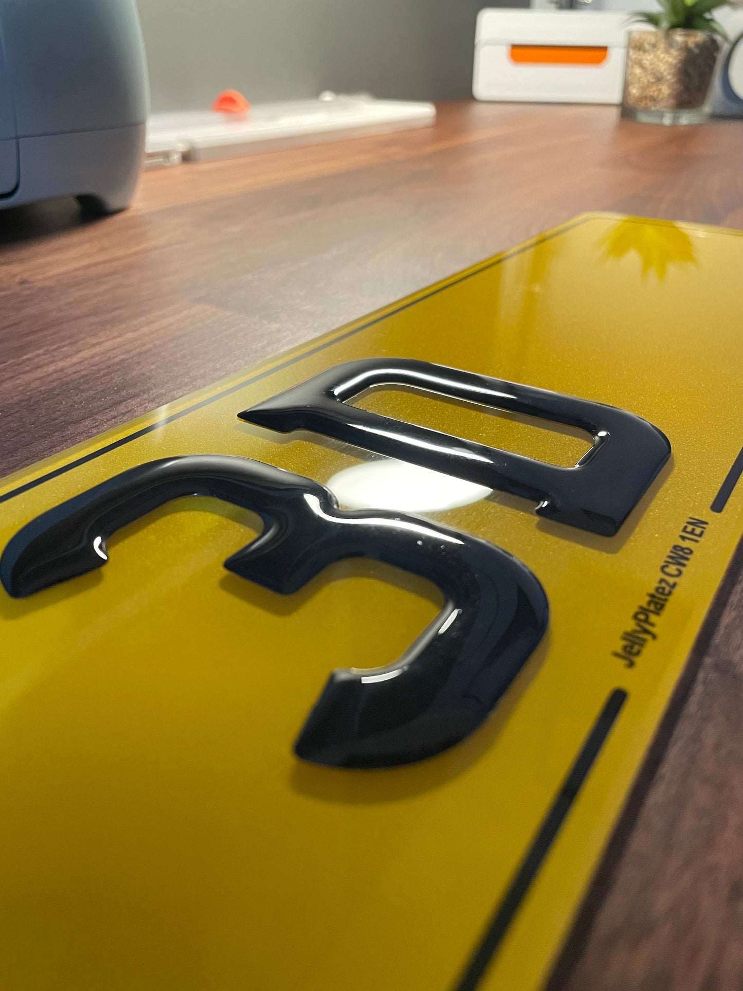 3D Gel Number Plate